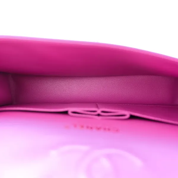 Chanel Double Flap Bag | Luxury Purple Handbag - Image 6