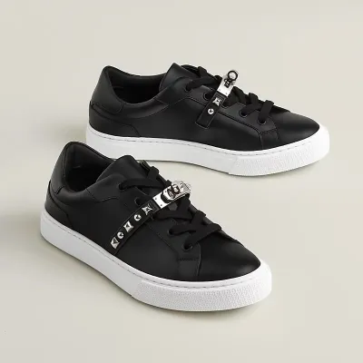 HERMES Day Sneakers Black Sports Shoes