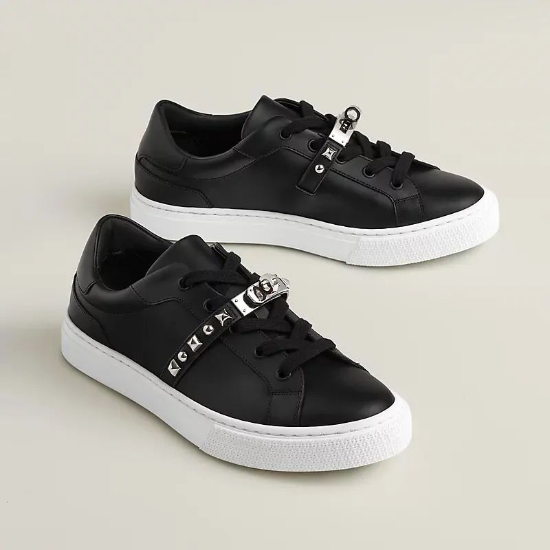 HERMES Day Sneakers Black Sports Shoes