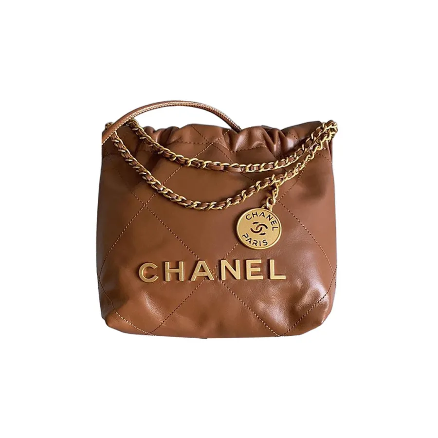 Chanel 22bags Brown / Yellow Shoulder Bags