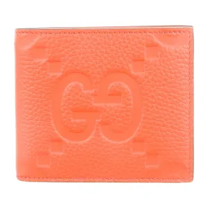 Gucci Medium Bifold Wallet Orange Jumbo GG Leather