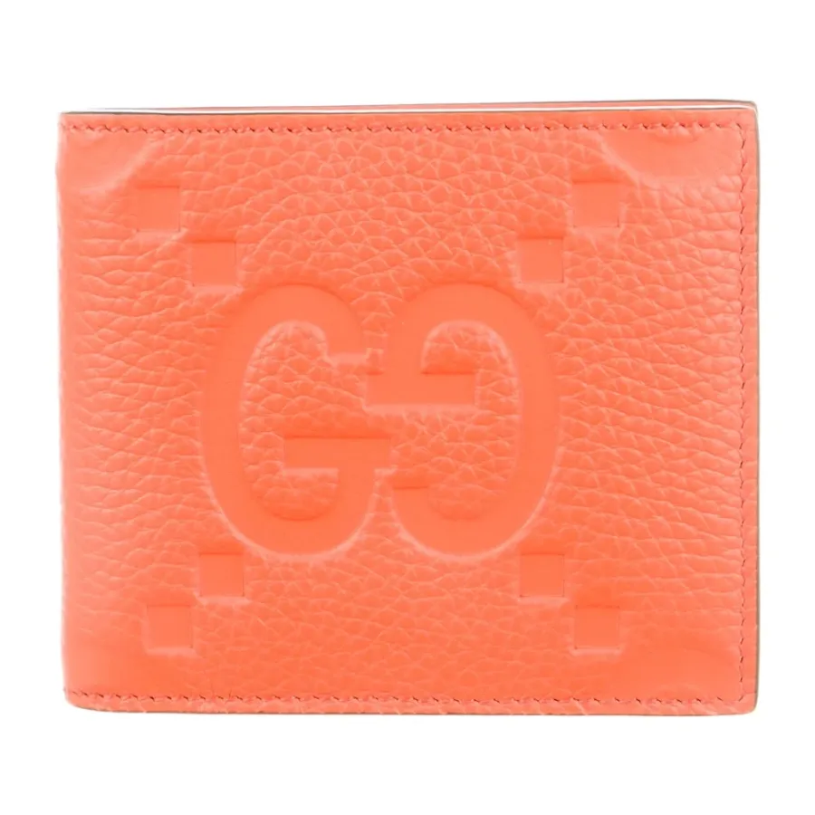 Gucci Medium Bifold Wallet Orange Jumbo GG Leather
