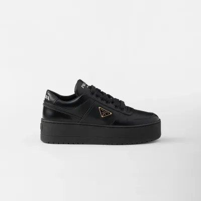 PRADA Black leather sneakers
