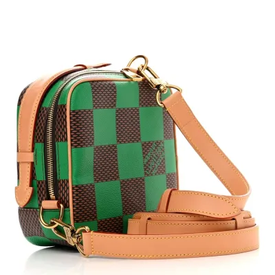 Louis Vuitton Chess Messenger PM Green Damier Pop Canvas Aged Gold Hardware