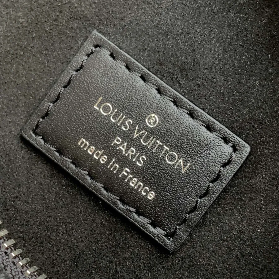 Louis Vuitton Side Trunk MM Black/Beige Calfskin Leather Gold/Silver/Black Hardware