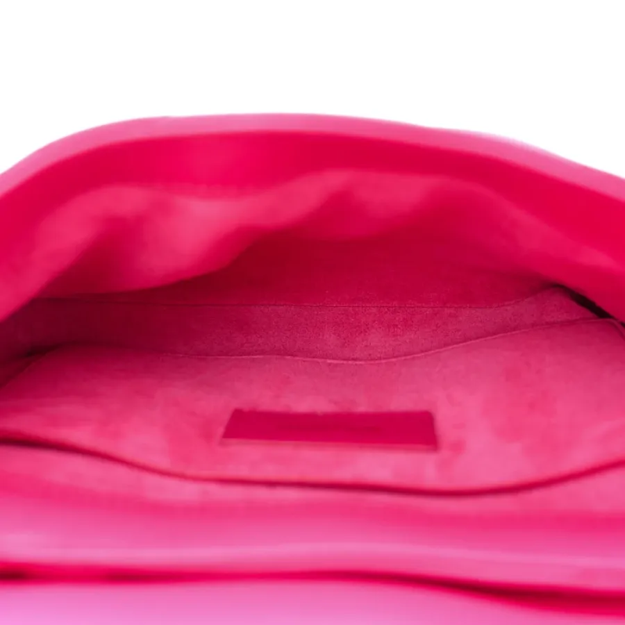 Saint Laurent Medium Le 57 Shoulder Bag Lipstick Fuchsia Diamond Quilted Lambskin Leather Aged Gold Hardware