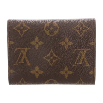 Louis Vuitton Small Victorine Wallet Brown LV Monogram Coated Canvas Brass Hardware