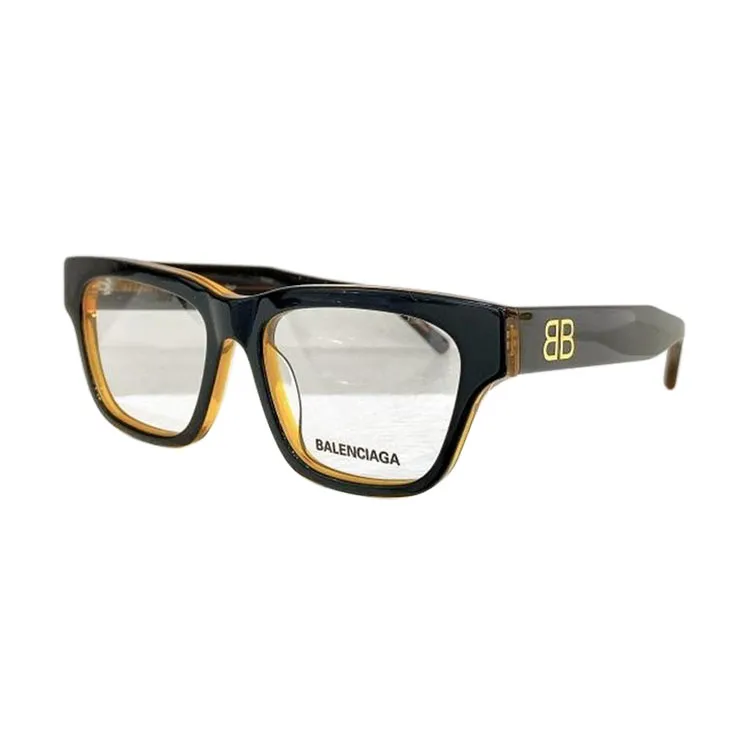 Balenciaga square frame glasses black silver/leopard cyan/coffee/black gold/blue brown/black yellow color Size 53口18-145