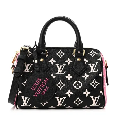 Louis Vuitton Spring in the City Speedy Bandoulière 20 Black/White/Pink Monogram Empreinte Leather