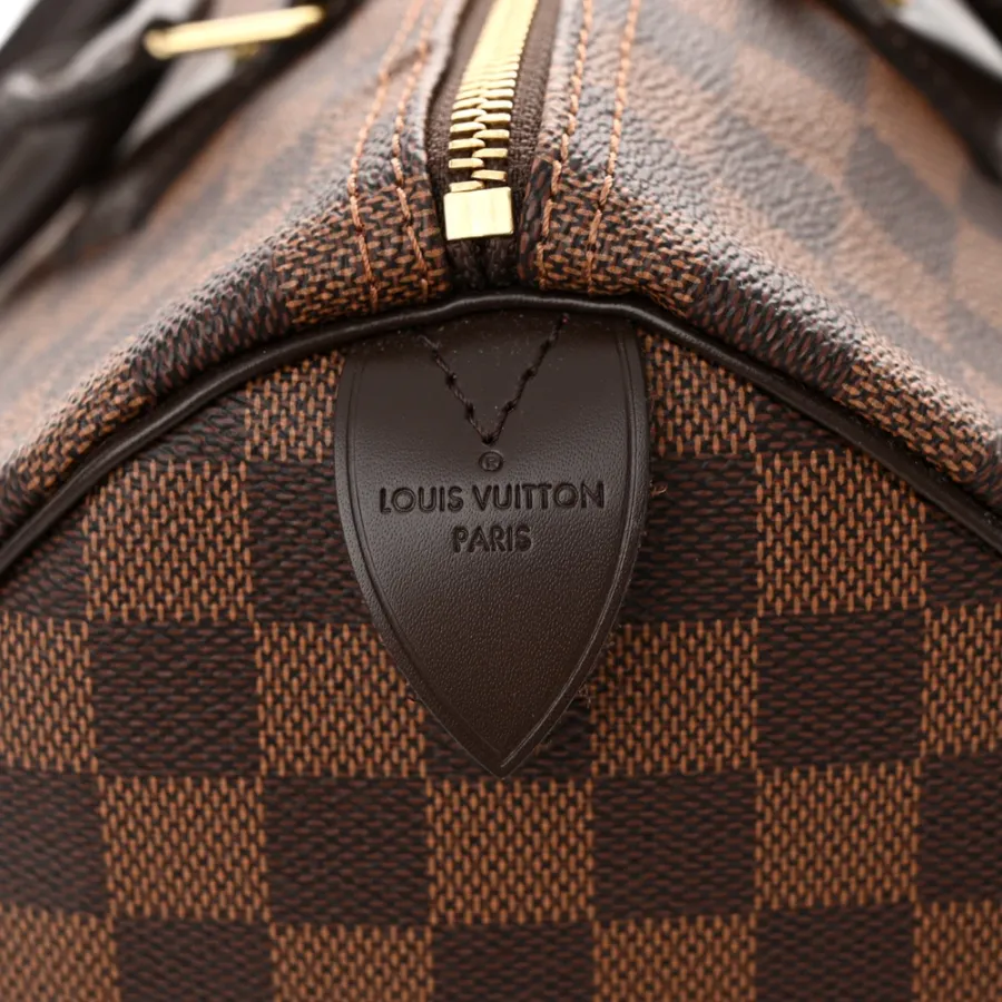 Louis Vuitton Speedy 30 Damier Ebene Canvas Brass Hardware