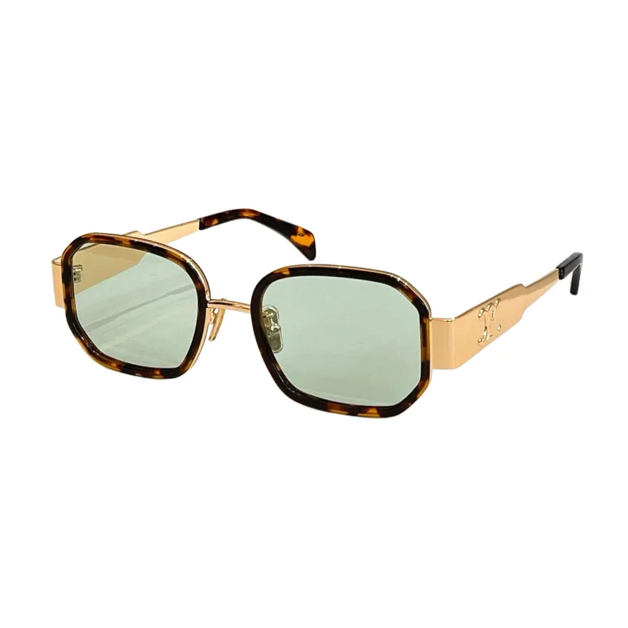 Celine square frame glasses rose gold/brown/leopard/black gold/black/black silver color Size 52口22-145