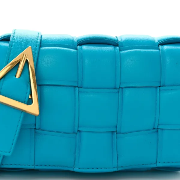 Bottega Veneta Small Maxi Intreccio Padded Cassette Crossbody Bag Pool Nappa Leather Brass Hardware - Image 8