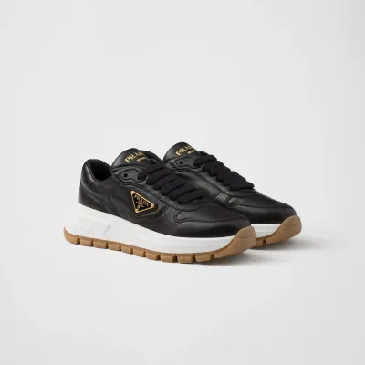 PRADA Black leather sneakers