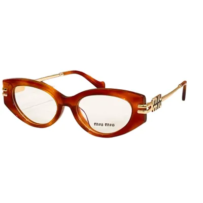Miu Miu Cat Eye glasses chocolate brown/transparent chocolate/black gold/black tawny/green/green brown/black red/transparent black color Size 52口18-140