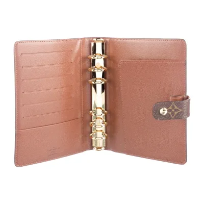 Louis Vuitton Small Agenda Monogram Coated Canvas Gold Hardware