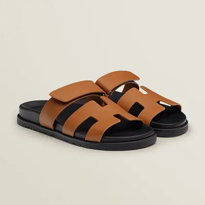 HERMES Chypre Brown Slippers