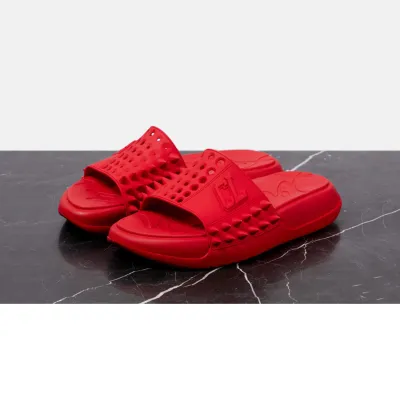 Christian Louboutin Red platform slippers sandals