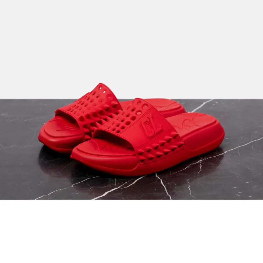 Christian Louboutin Red platform slippers sandals