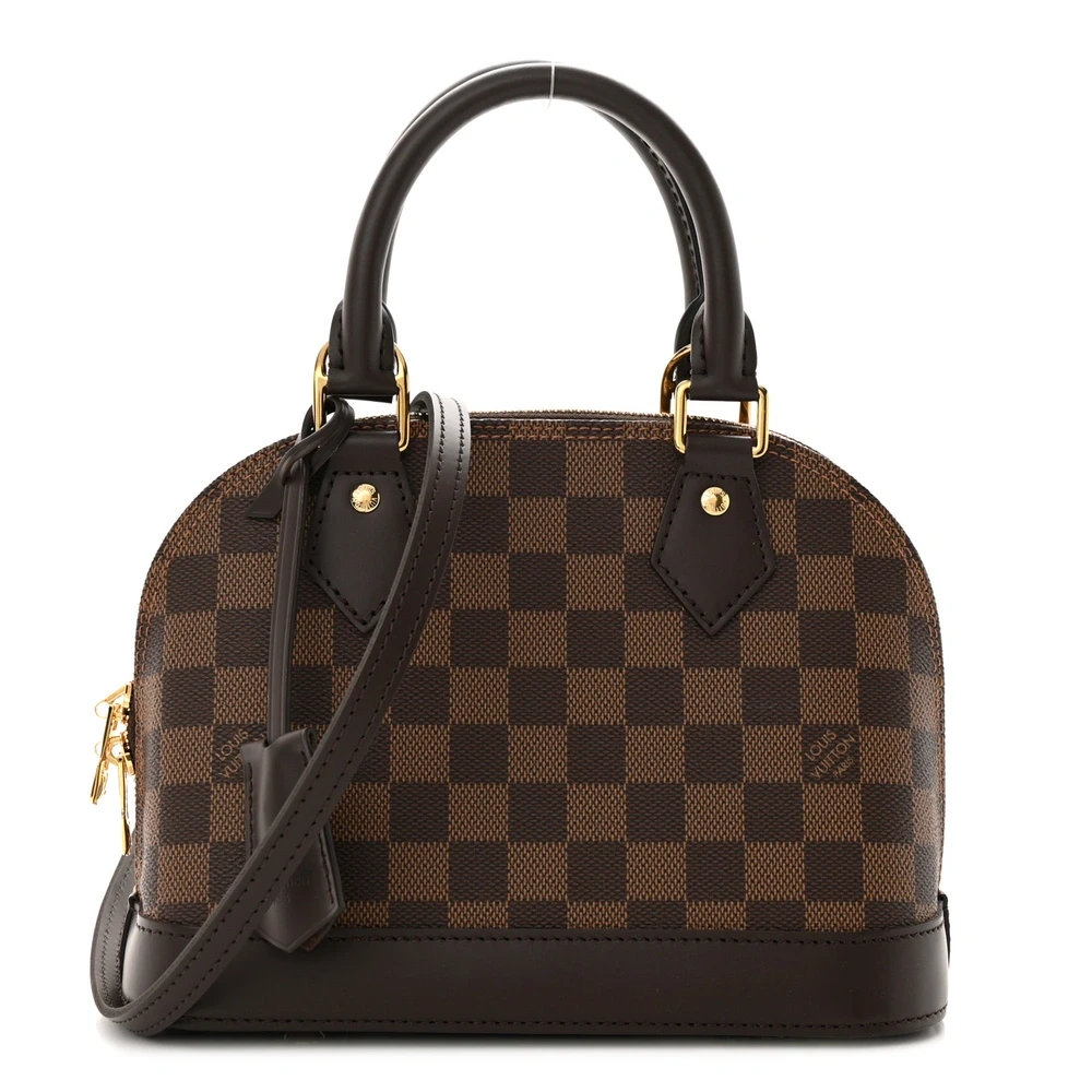 Louis Vuitton Alma BB Damier Ebene Canvas Hardware Dourado