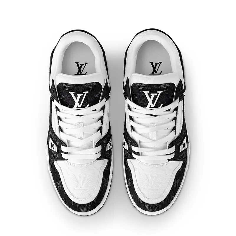Louis Vuitton White With Black Sneakers