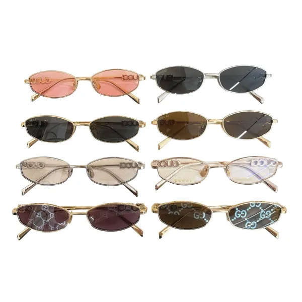 Gucci Oval glasses black silver/silver/rose gold/black gold/coral/brown/brown guccissima/red guccissima color Size 58口18-145 - Image 9