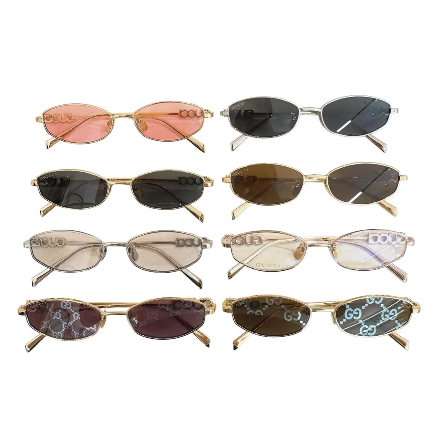 Gucci Oval glasses black silver/silver/rose gold/black gold/coral/brown/brown guccissima/red guccissima color Size 58口18-145