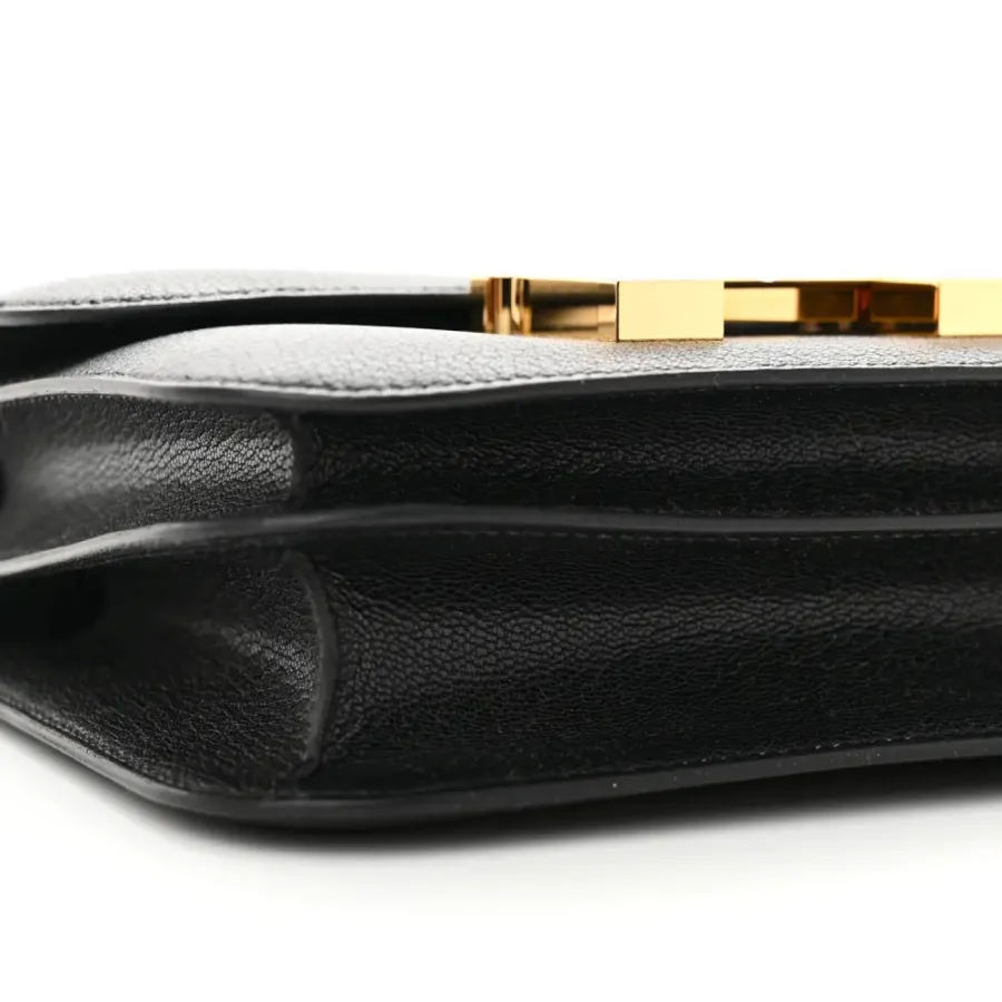 Hermès Constance 18 Black Chèvre Mysore Leather Rose Gold Hardware