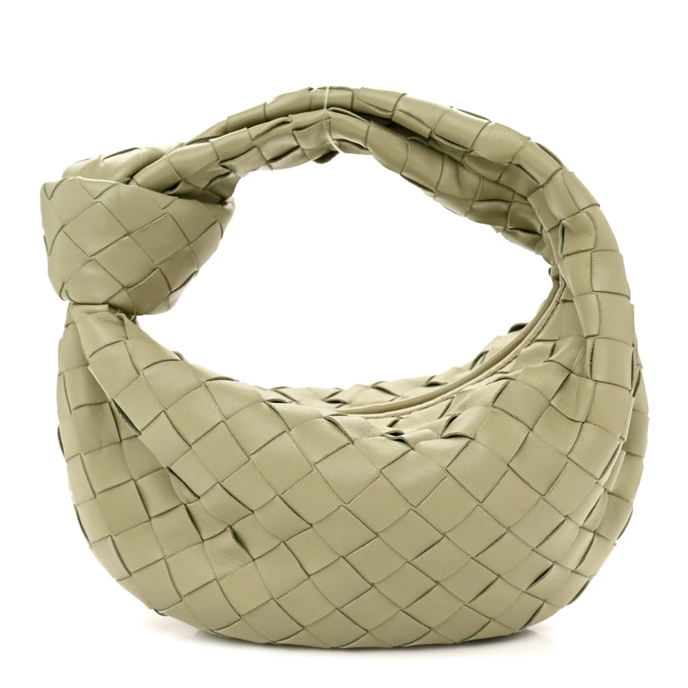 Bottega Veneta Mini Intrecciato Jodie Travertine Nappa Leather