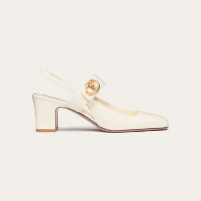 VALENTINO Calf leather strappy heels (6cm high heel)