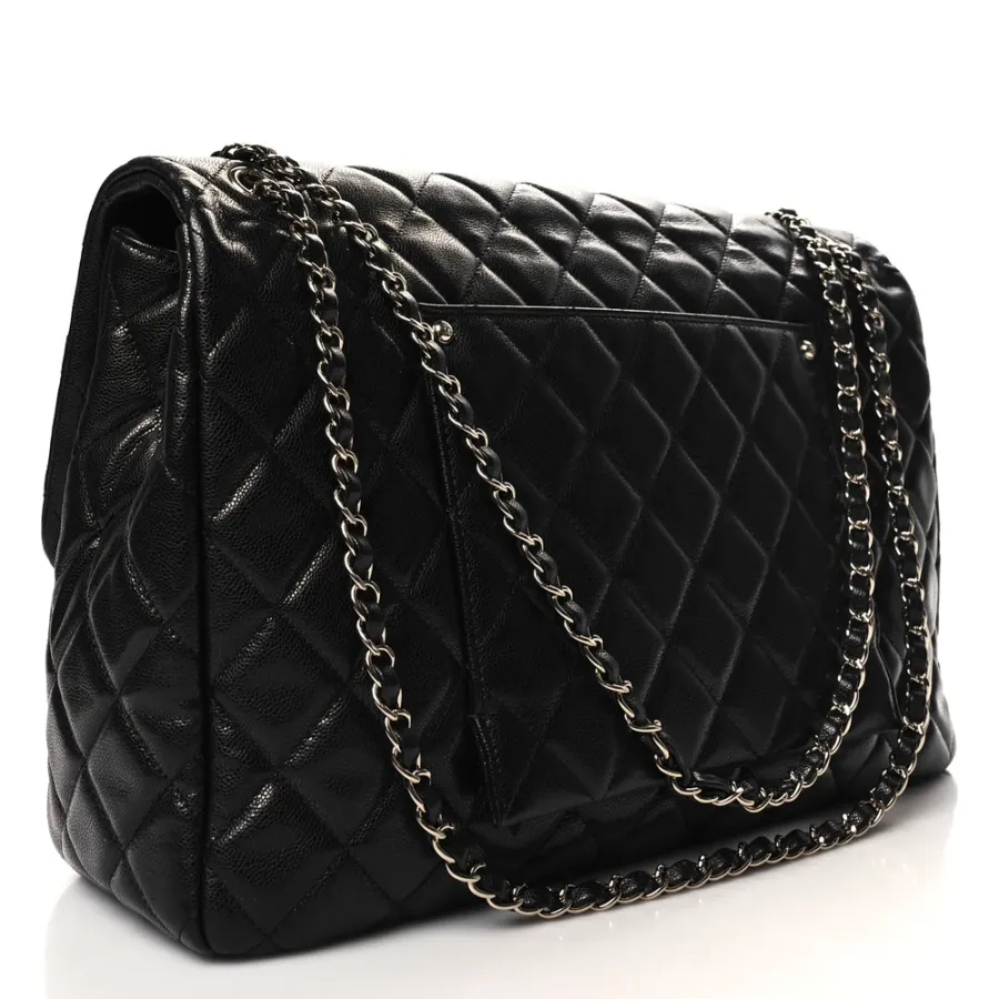 Chanel Travel Flap XXL | Black Quilted Caviar