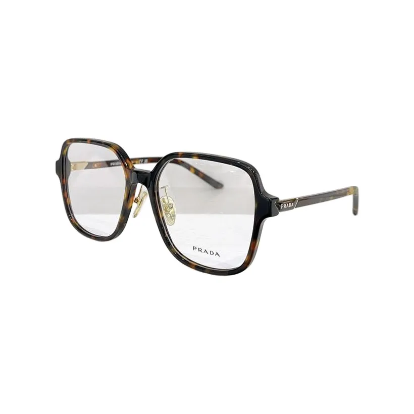 Prada square frame glasses pink/silver/black/leopard color transparent lens Size 56口18-140