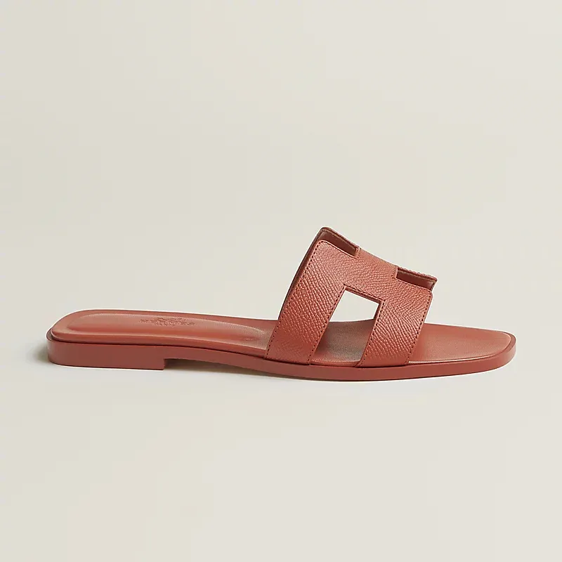 HERMES Oran orange Slippers