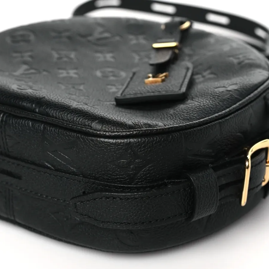 Louis Vuitton Boite Chapeau Souple MM Black Empreinte Leather Brass Hardware