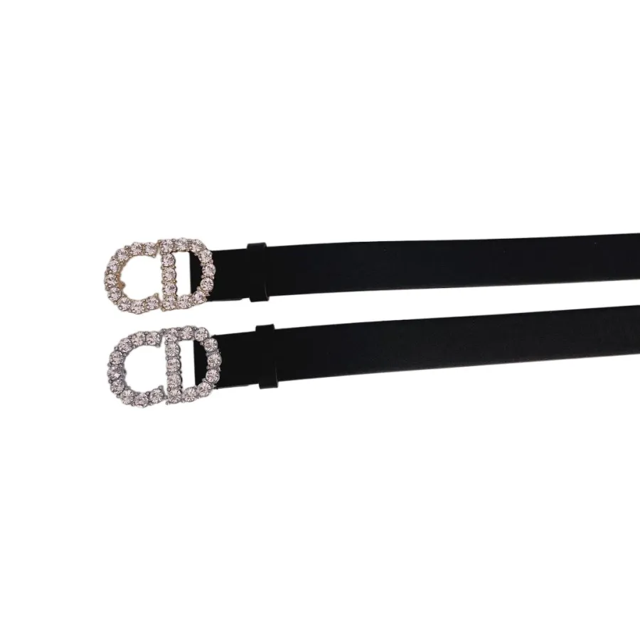 Dior Women' s 30 Montaigne Buckle With Crystals Belt In Black/Mustard/White/Blue Calfskin With Gold/Silver Hardware 30mm