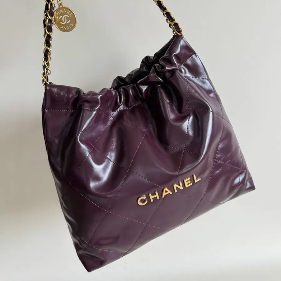 Chanel 22bags Wine Red / Mint green Shoulder Bags