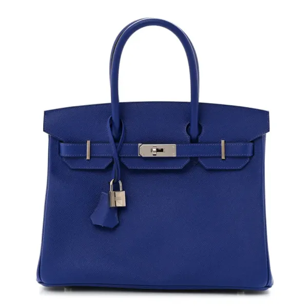 Hermès Birkin 30 Bleu Electrique Epsom Leather Palladium Hardware