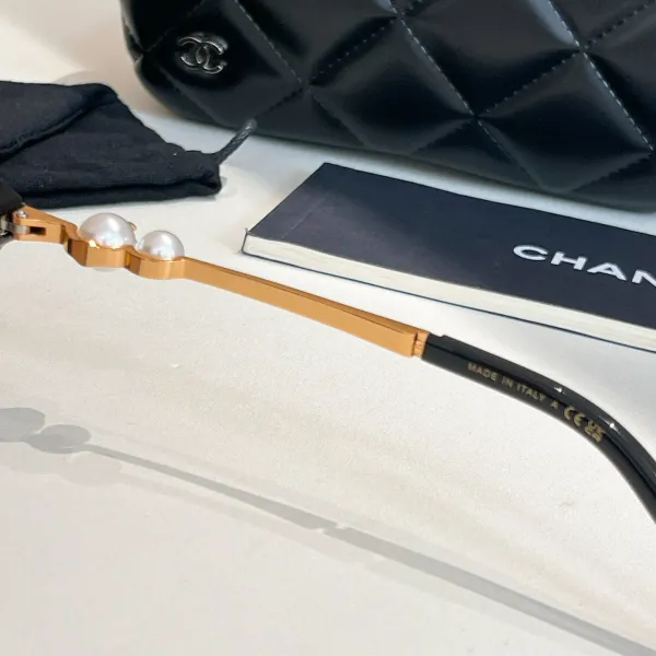 CHANEL glasses black bronze color size 56口18-145 - Image 5