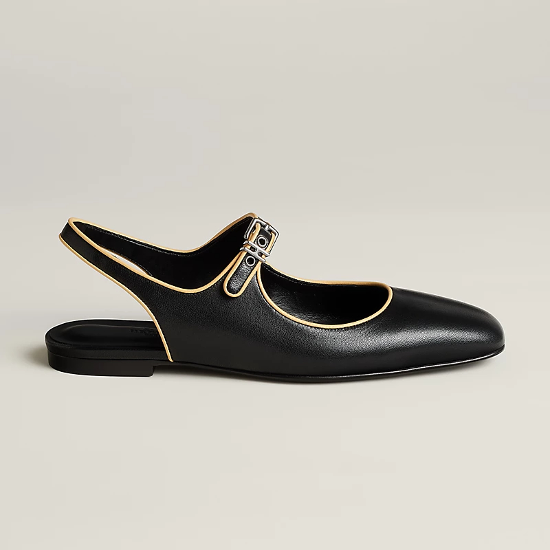 HERMES Kleo sandálias de salto alto com tira preta.