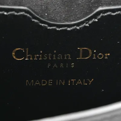 Dior Small Bobby Flap Bag Black Box Calfskin Leather Gold Hardware