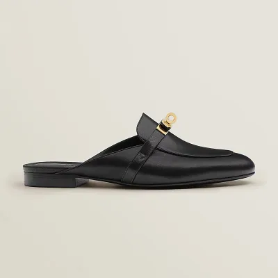 HERMES Oz Mule black Slippers