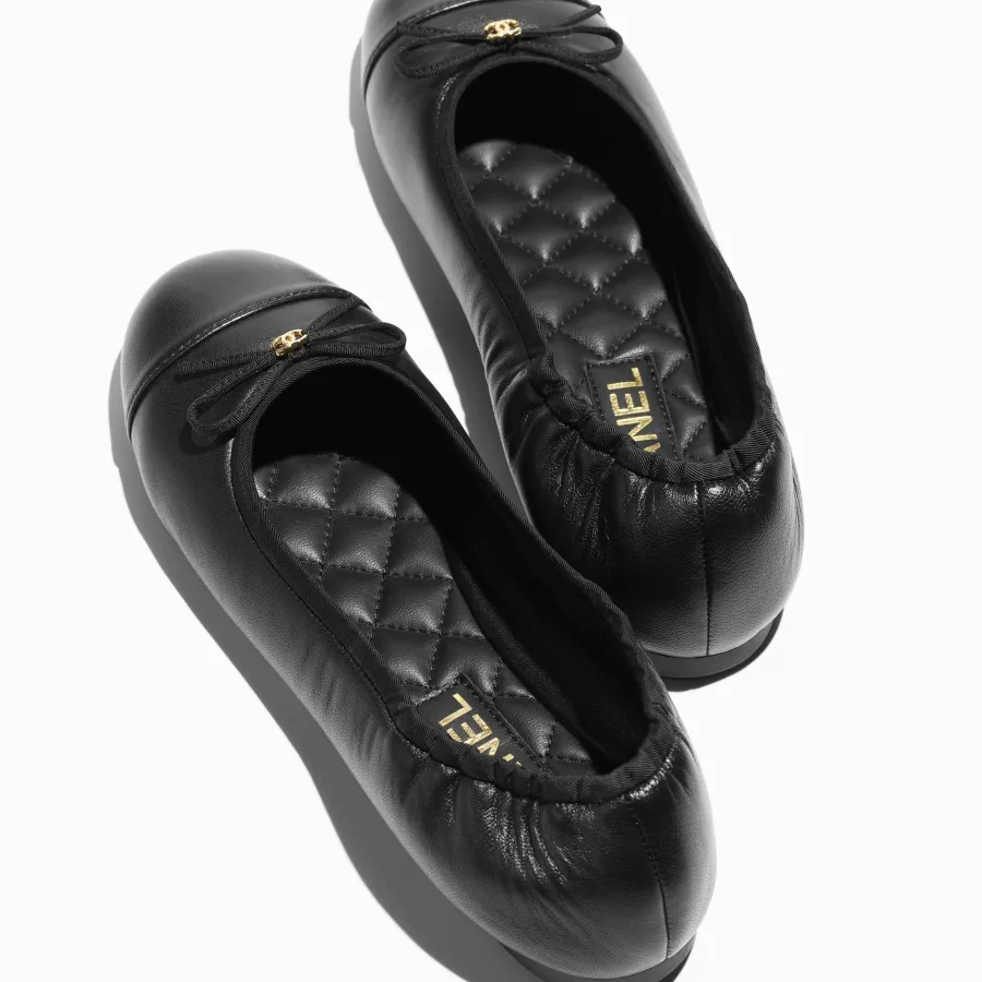 Chanel Flat shoes black Ballet  Shoes