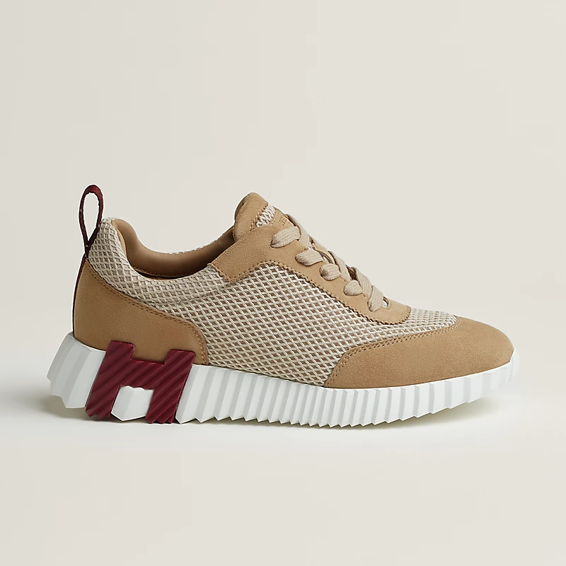 HERMES Tênis Marrom Sapatos Esportivos Bouncing