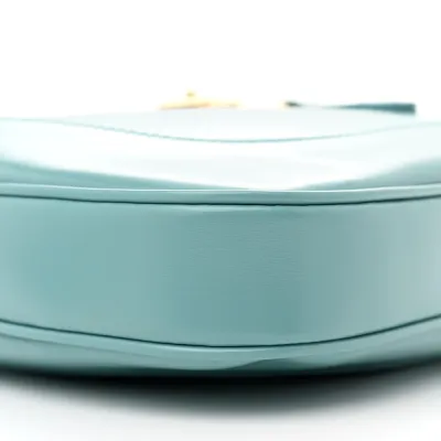 Gucci Small Bi-Color Jackie 1961 Hobo Dusty Azure Boarded Dyana Lux Calfskin Leather Brass Hardware