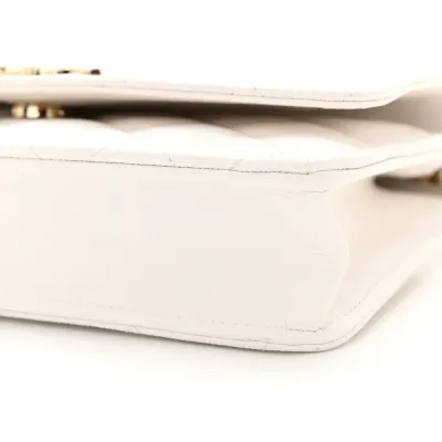 Chanel Wallet On Chain – Small White Quilted Caviar