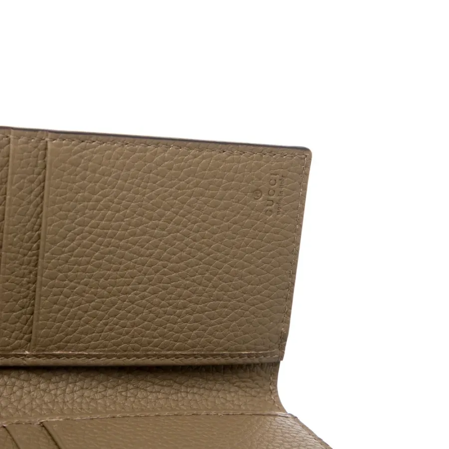 Gucci Medium Bifold Wallet Brown Jumbo GG Printed Calfskin Leather