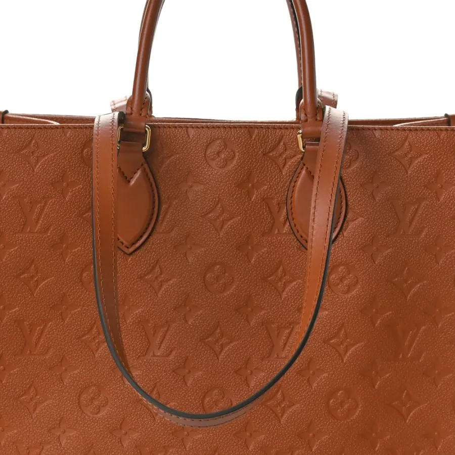 Louis Vuitton Neverfull MM Cognac Giant Monogram Empreinte Leather