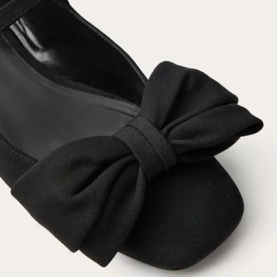 VALENTINO Suede Mary Jane ballet shoes (heel height 2 cm)