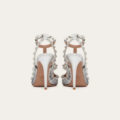 VALENTINO Sequined embroidered rivet heels (10 cm high heel)