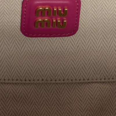 Miu Miu Arcadie Suede Leather Pink Top-Handle Bags