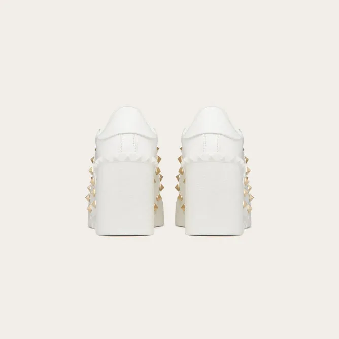 VALENTINO Calf leather sneakers (8.5 cm high heel)